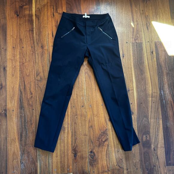 Rebecca Taylor Ava Techy Pants in Black Tuxedo Crop - Picture 3 of 14